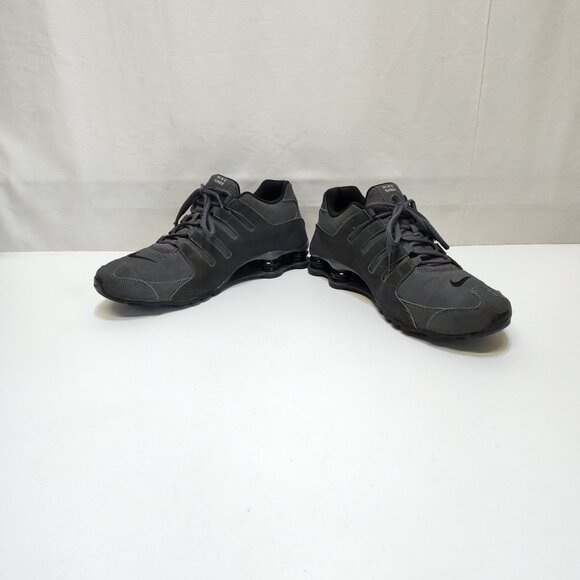 Nike Shox NZ Dark Gray 378341-059 NuBuck Upper Athletic Shoes Mens 12 Cushioned - Picture 3 of 11